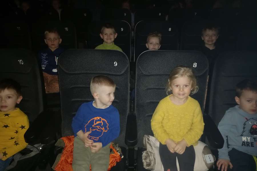 Wyjazd do kina na spektakl teatralny pt. " Plastusiowy pamietnik".