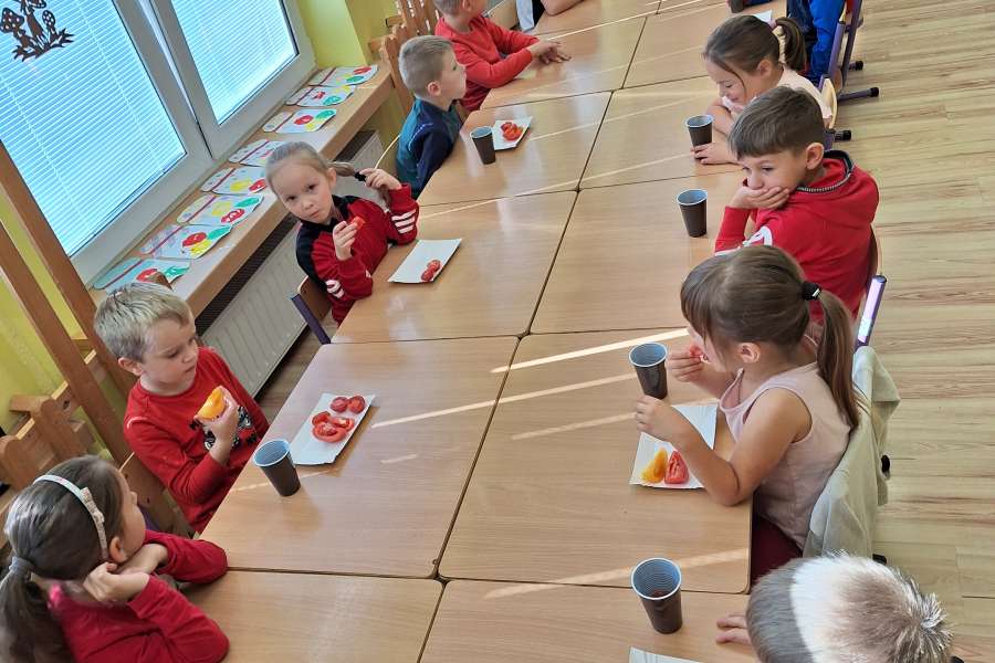 "Projekt Witaminki - pomidor" w grupie Smerfów