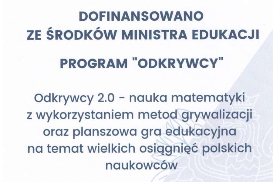 Nasza szkoła w programie „Odkrywcy 2.0”