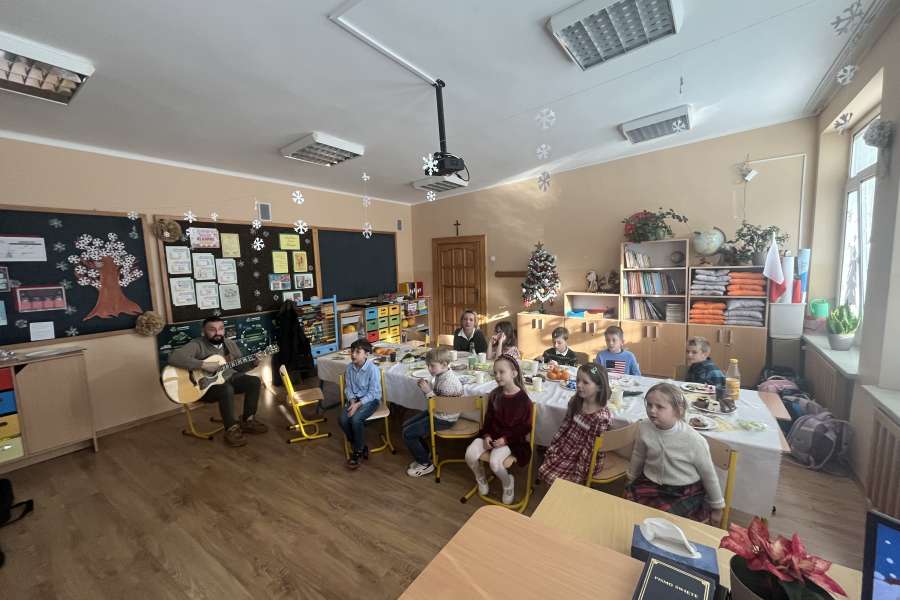 Wigilia klasowa w klasie 1